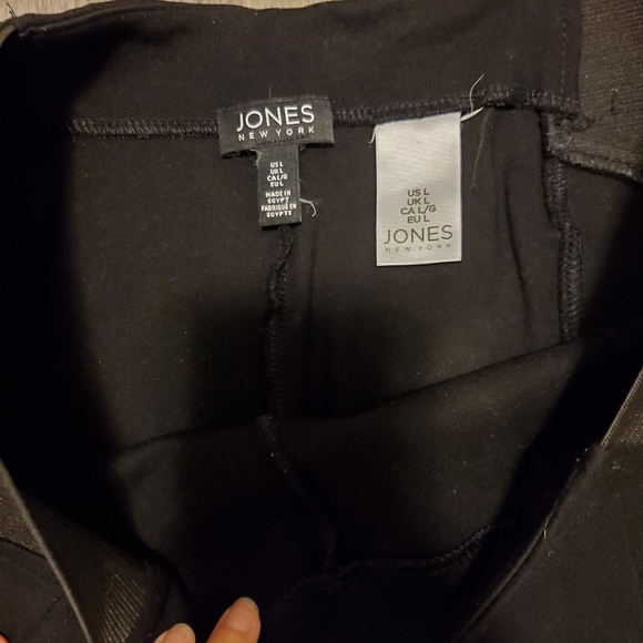 Black ankle pant Jones New York sz L - Picture 4 of 5